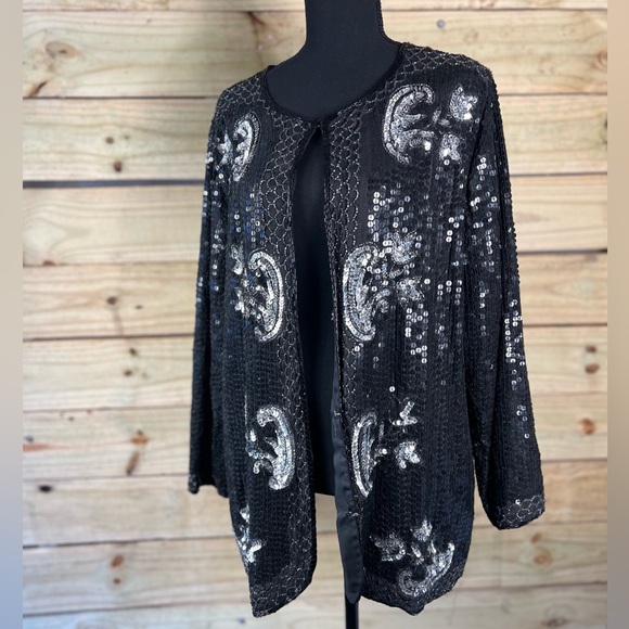 Vintage sequin jacket size medium - Picture 1 of 5